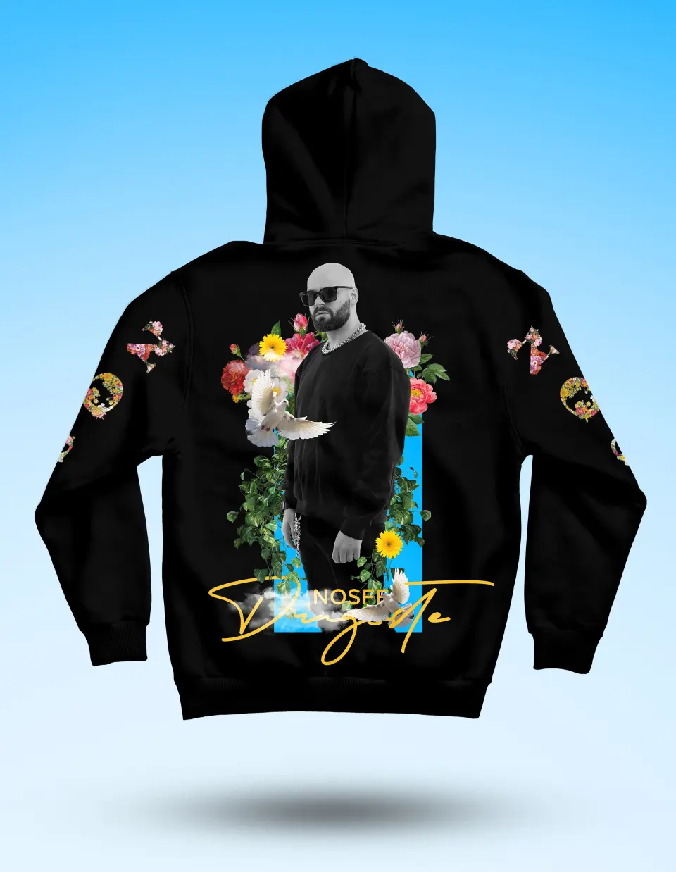 NOSFE PREMIUM BLACK HOODIE STOC